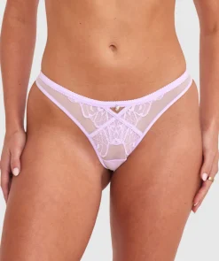 Leora High Leg G String - Lilac