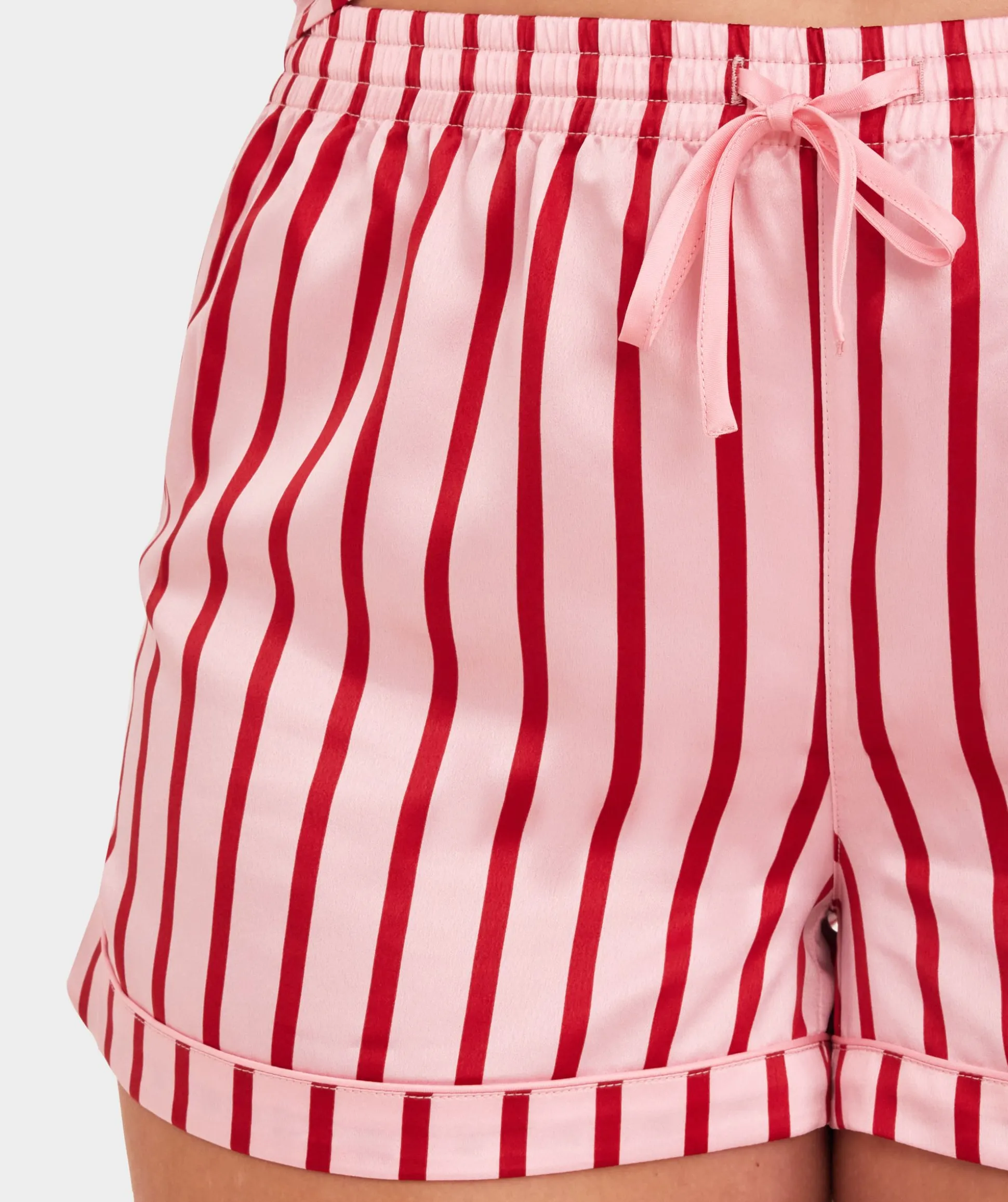 Liquid Satin Short-Print Stripe