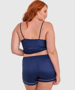 Liquid Satin Shorts - Navy