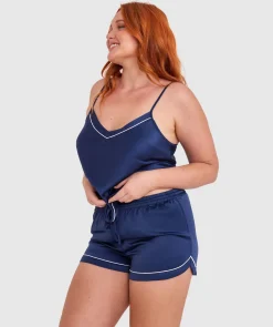 Liquid Satin Shorts - Navy