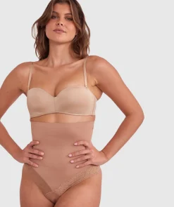 Luxe Solutions Control High Waisted V String - Nude 3