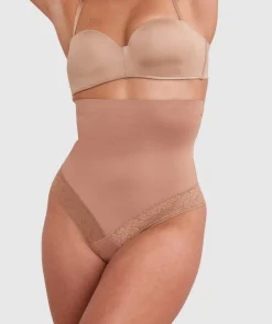 Luxe Solutions Control High Waisted V String - Nude 3