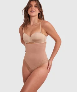 Luxe Solutions Control High Waisted V String - Nude 3