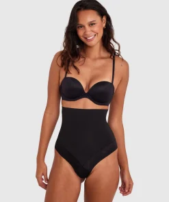 Luxe Solutions Control High Waisted V String - Black
