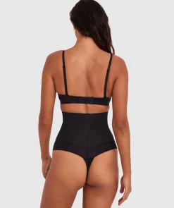 Luxe Solutions Control High Waisted V String - Black