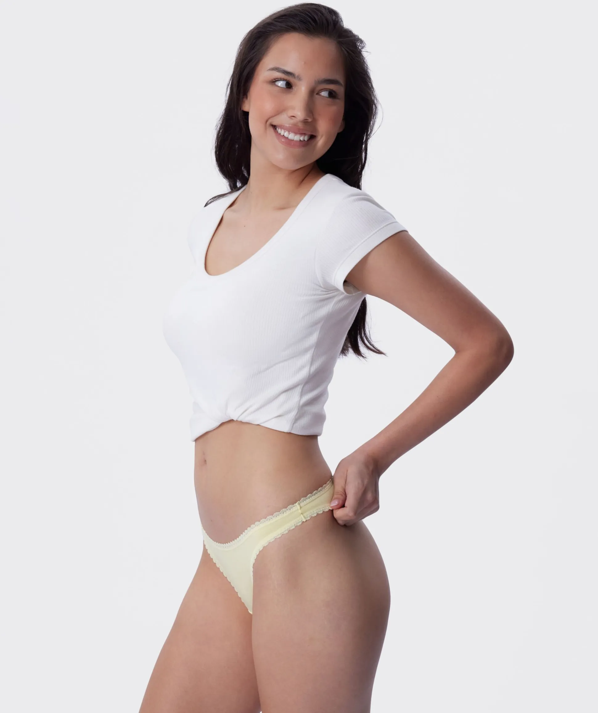 Lyra G String - Light Yellow