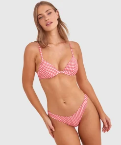 Maddison Brazilian Knicker Bikini Bottom - Print Check
