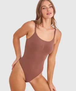 Maidenform Seamless Thong Bodysuit - Brown