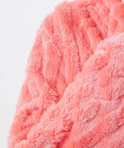 Maxine Short Hooded Gown - Dark Coral