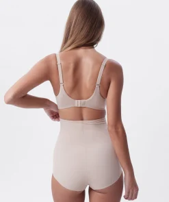 Microfibre High Waist Brief - Nude
