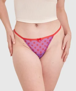 Milly High Leg String - Purple