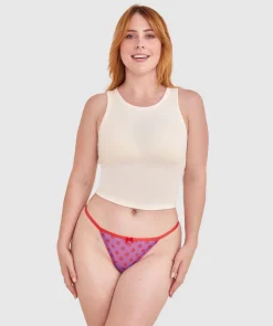 Milly High Leg String - Purple