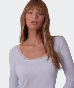 Mix And Match Long Sleeve Top-Light Blue