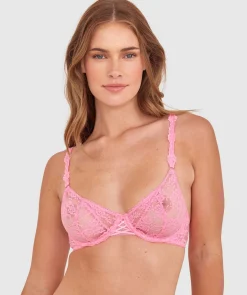 Monique Unlined Plunge Bra - Pink