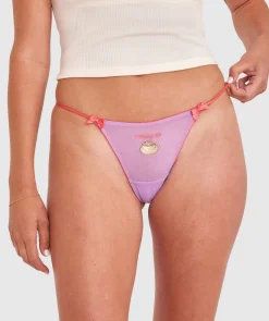 Morning Sip High Leg String - Light Purple