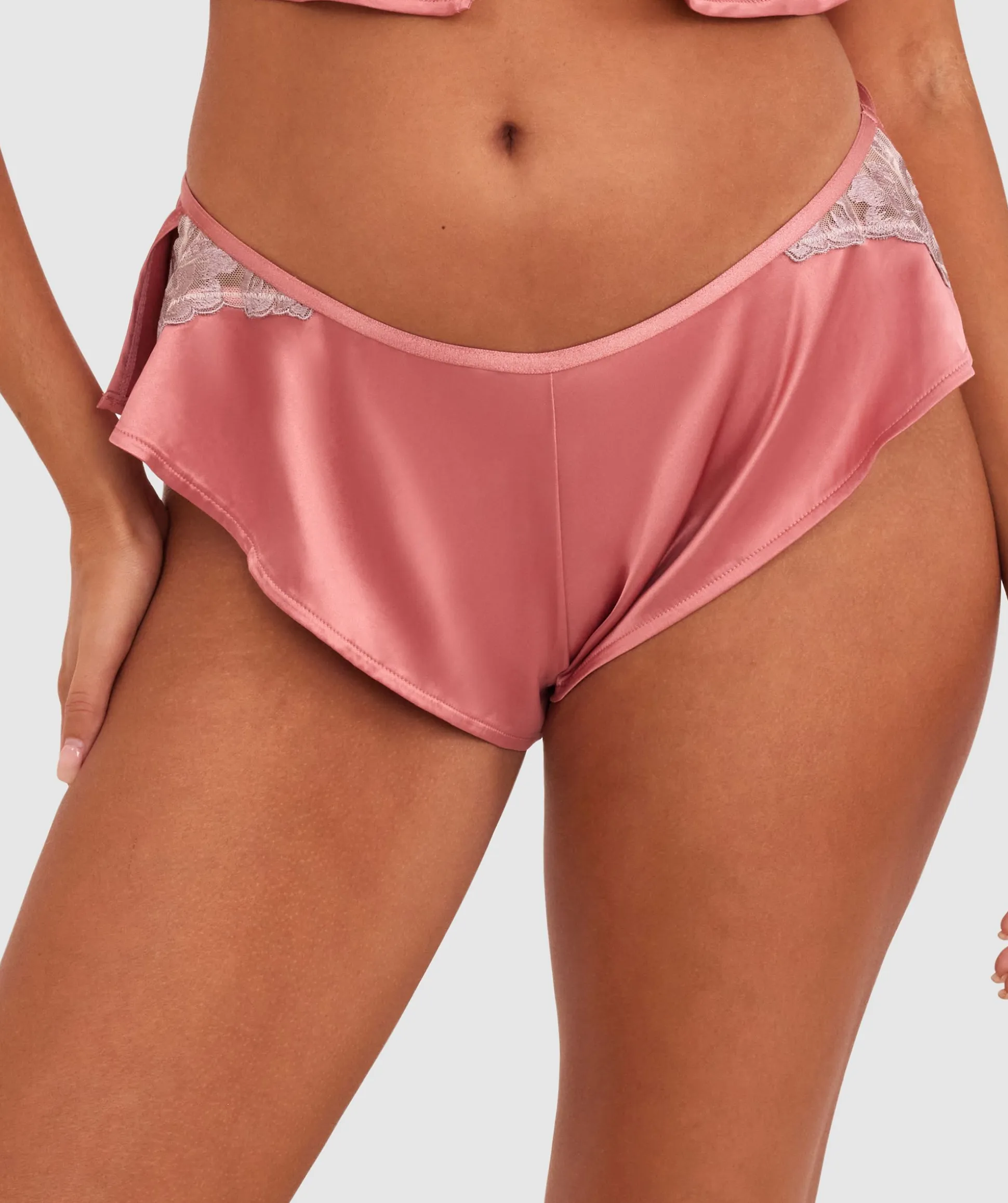 Night Games Bare All French Knicker - Rose/Lilac