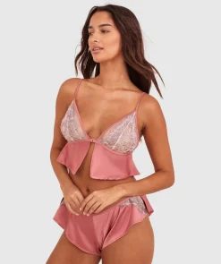 Night Games Bare All French Knicker - Rose/Lilac