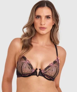 Night Games Bow Peep Unlined Bra - Black