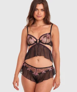 Night Games Bow Peep Unlined Cami - Black