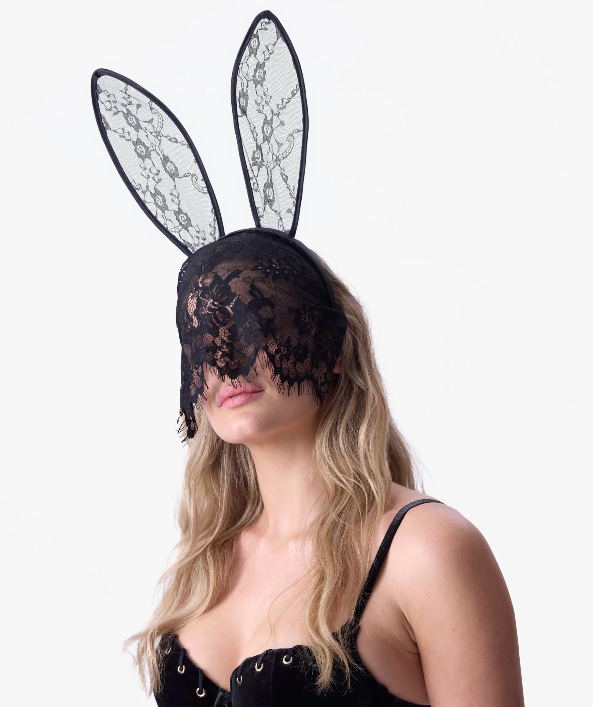 Night Games Bunny Headband - Black