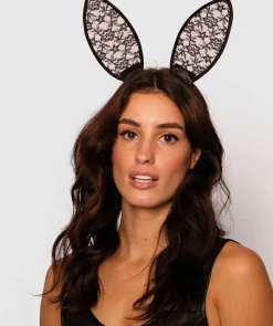 Night Games Bunny Headband - Black