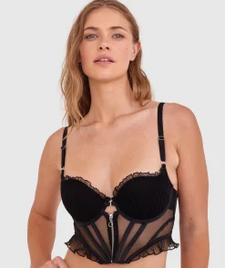 Night Games Com-Pleat Me Push Up Corset - Black