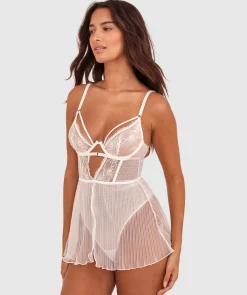 Night Games Deja Vu Unlined Babydoll Bra - Ivory