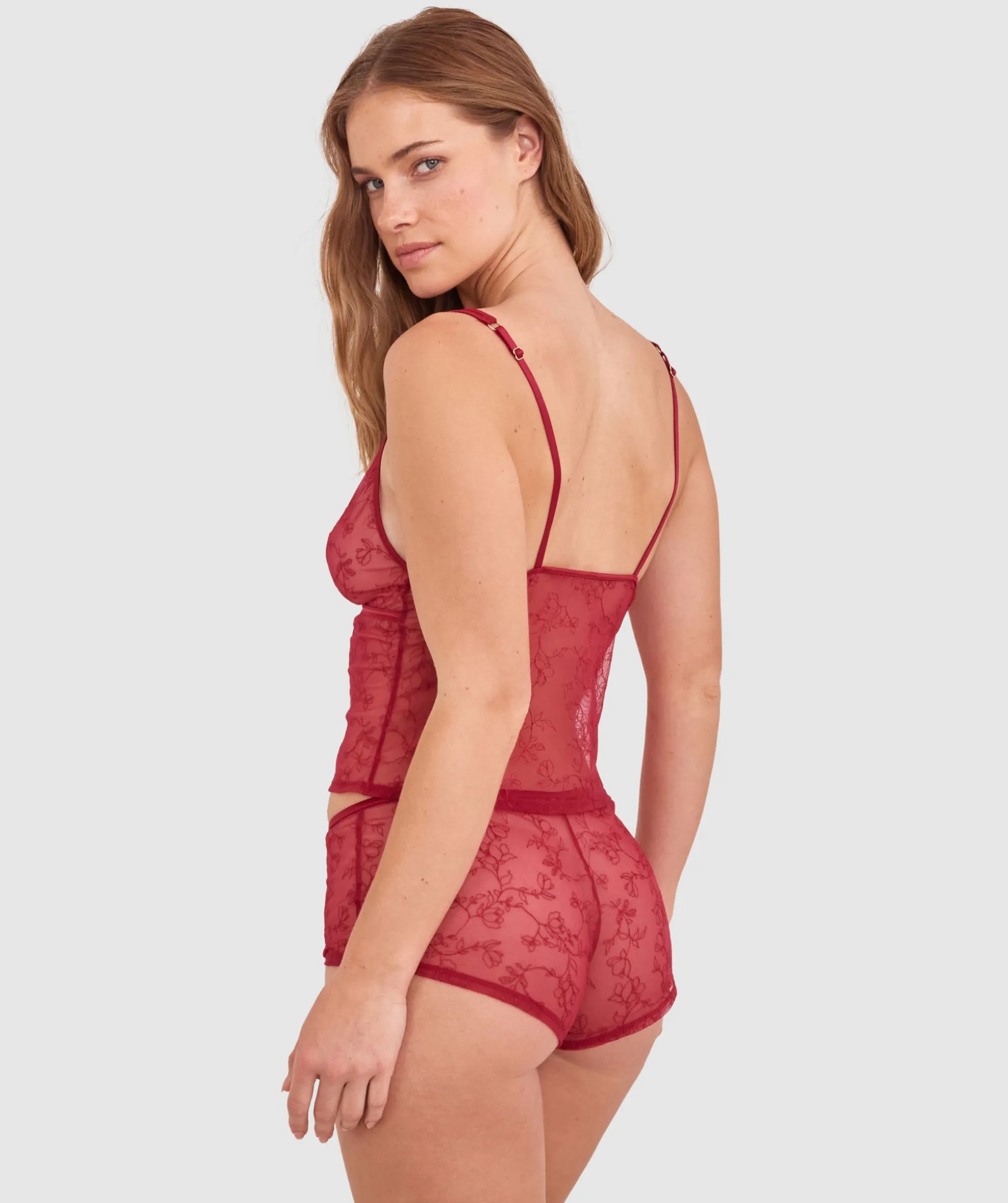 Night Games Fainthearted Mid Rise Shortie - Berry