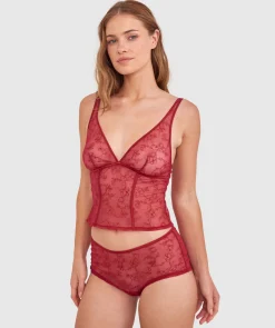 Night Games Fainthearted Mid Rise Shortie - Berry