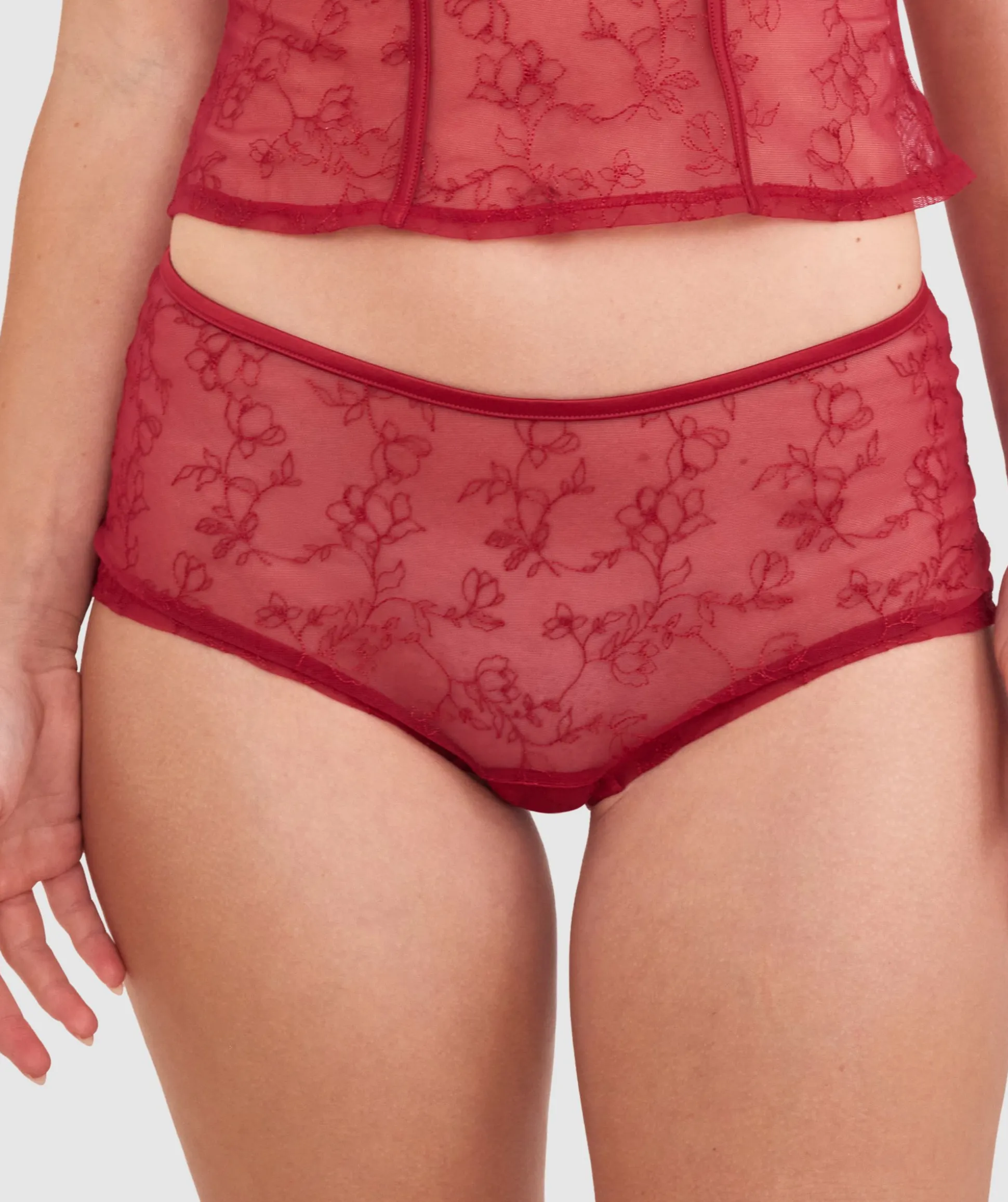 Night Games Fainthearted Mid Rise Shortie - Berry