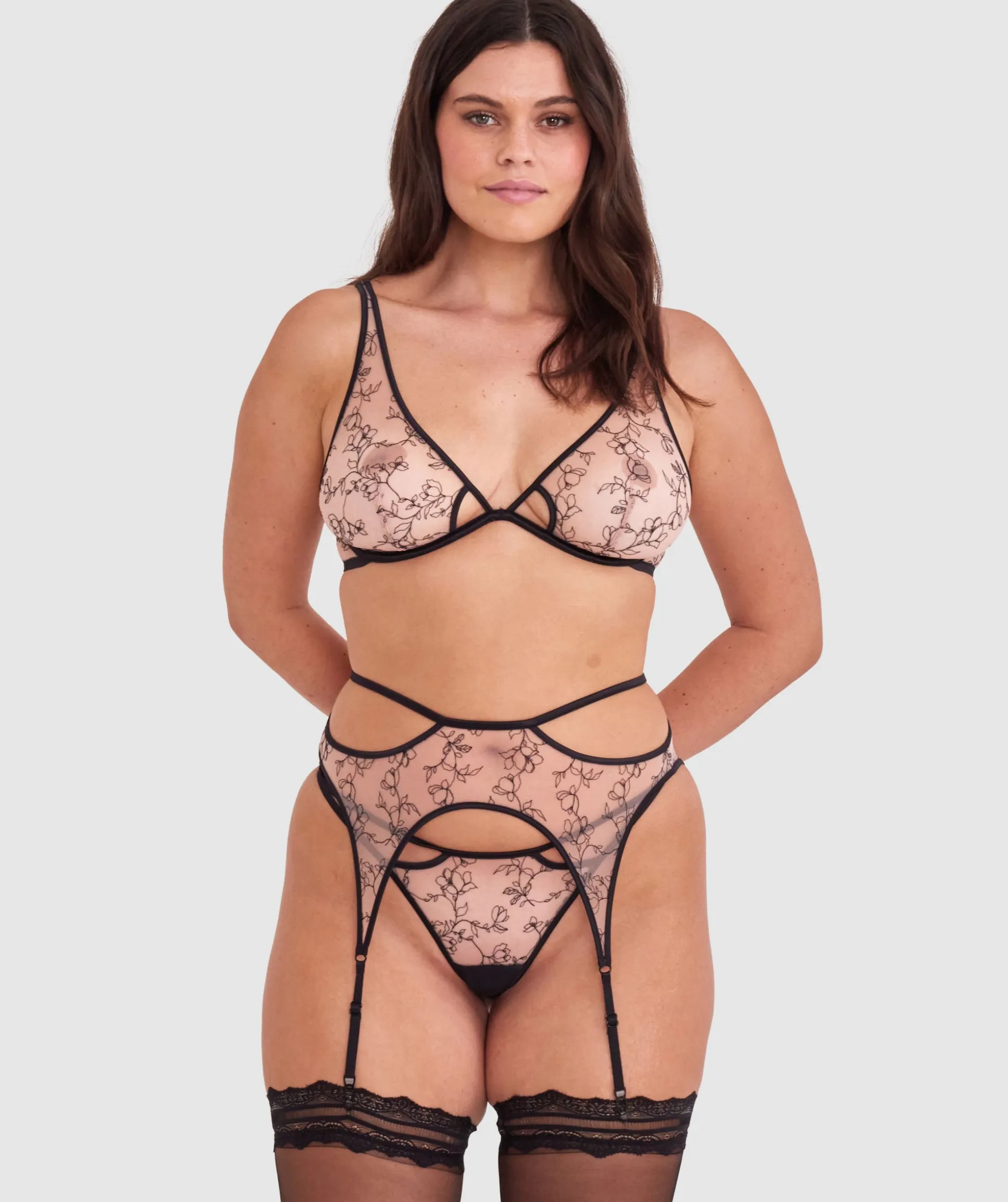 Night Games Fainthearted Suspender - Black