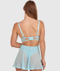 Night Games Forever Yours Unlined Babydoll Bra - Light Blue