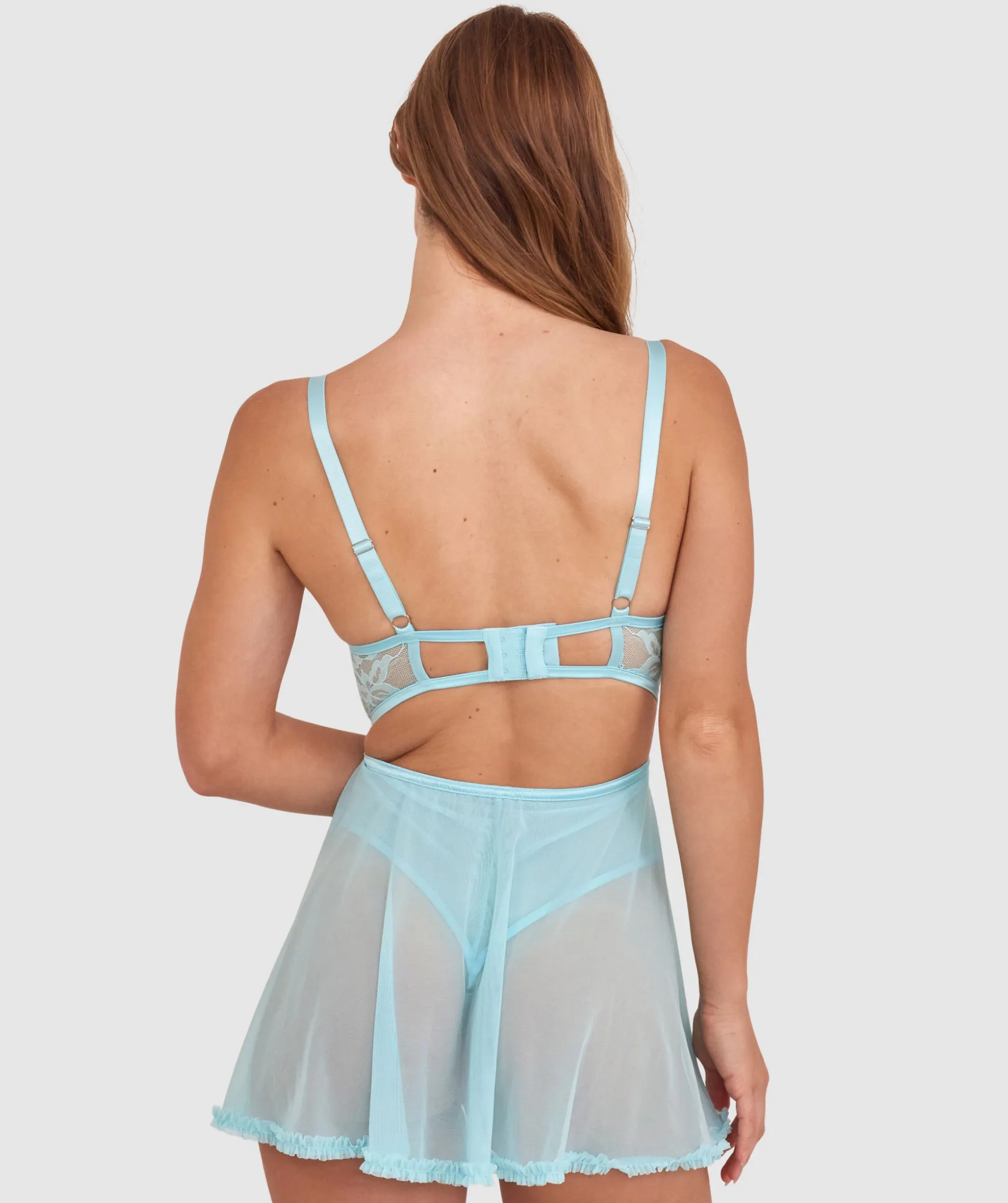 Night Games Forever Yours Unlined Babydoll Bra - Light Blue