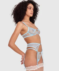 Night Games Infinite Lust Suspender - Pale Blue