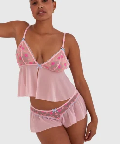 Night Games Kiss Kiss Cami - Pink