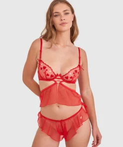 Night Games Oh La La French Knicker - Light Red