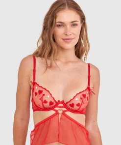Night Games Oh La La Unlined Cami - Light Red
