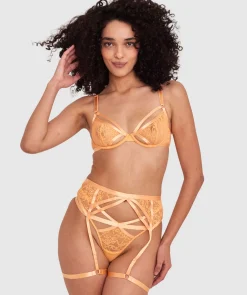Night Games Peachy Cheeks Suspender - Orange