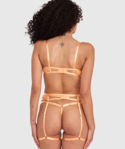 Night Games Peachy Cheeks Suspender - Orange