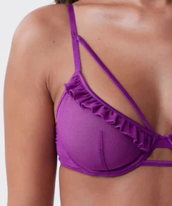Night Games Sneak Peak Unlined & String Set - Dark Purple
