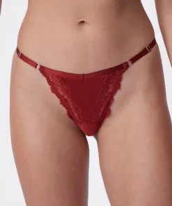 Night Games Sweetest Touch Unlined & String Set - Dark Brown