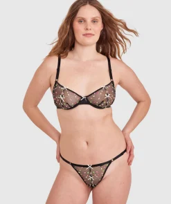 Night Games Turn Me On Unlined String Set - Black