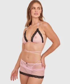 Night Games Whateva 3 Piece Set - Light Pink/Black