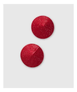 Night Games Wishes X Kisses Nipple Covers-Dark Red