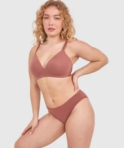NKD High Leg Brazilian Knicker - Mocha