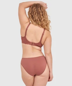 NKD High Leg Brazilian Knicker - Mocha