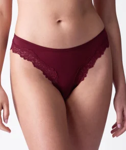 Nkd High Leg Brazilian Knicker - Berry