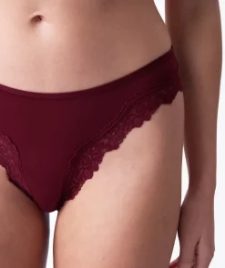 Nkd High Leg Brazilian Knicker - Berry