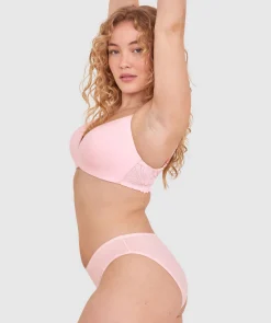 NKD High Leg Brazilian Knicker - Pink