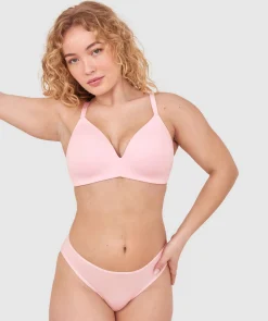 NKD High Leg Brazilian Knicker - Pink